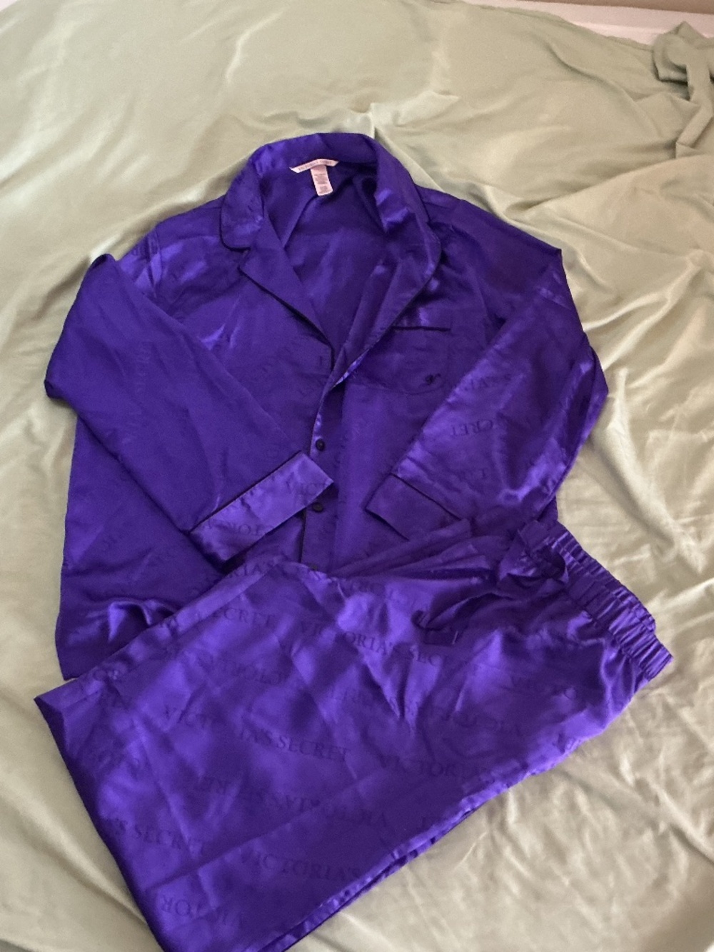 Victoria’s Secret Royal Purple Satin Pajama Set